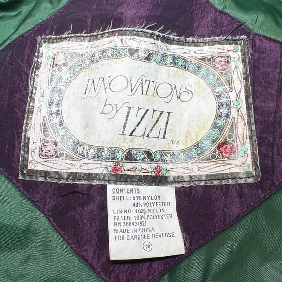 Vintage 90s Grunge Purple Metallic Retro Oversized Puff Jacket / Size: Medium - Picture 5 of 5